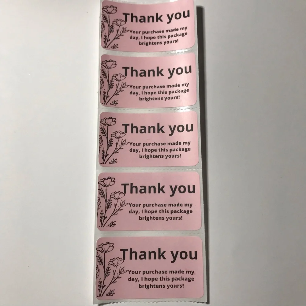 4x$20 💲💲100 Thank you your purchase made my day thermal stickers #991